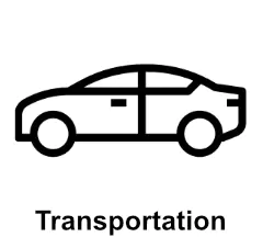 Image of a car directing to the transportation page